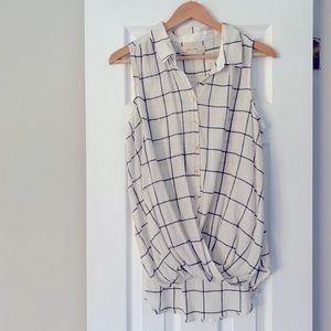 Anthropologie Tank with tied front
